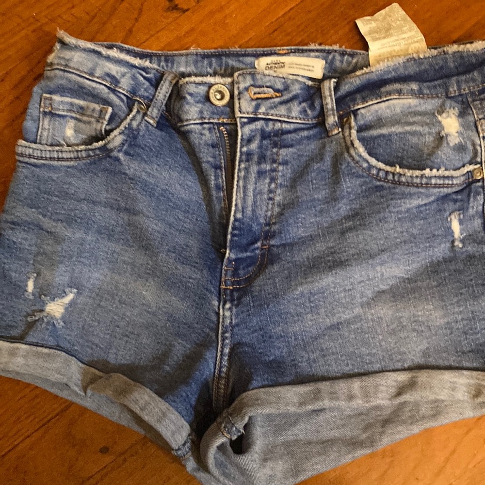 Zara high waisted jean shorts